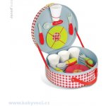 Janod Picnik Hamper 06524 dřevěný set nádobí v kufříku 21 doplňků – Zboží Mobilmania