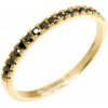 Prsteny Zodiax Zlatý prsten s černými zirkony 532