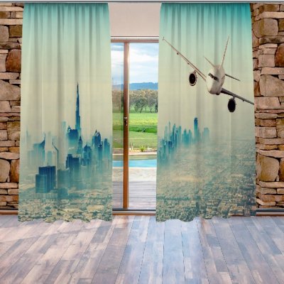 IMPAR Závěsy Letadlo nad Dubají (Rozměr : 140x250, Materiál: Blackout) – Hledejceny.cz