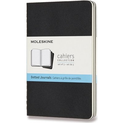 Moleskine Sešity Cahier S tečkované 3 ks černé – Zboží Dáma