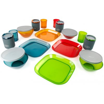 Sada nádobí GSI Outdoors Infinity 4 Person Deluxe Tableset Multicolor