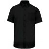 Pánská Košile Pánská nežehlivá košile s krátkým rukávem Twill černá