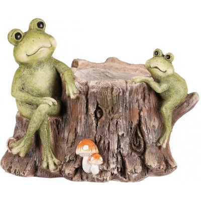 Žáby na pařezu obal na květiny – Sleviste.cz