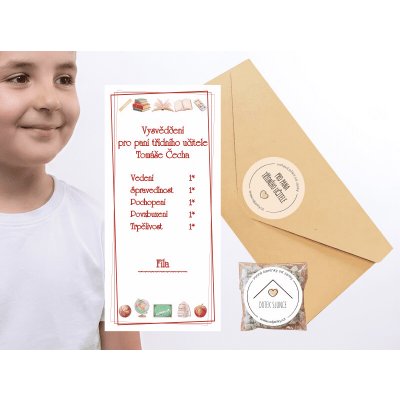 Od Janky Voňavé vysvědčení se jmény - malý dárek s velkým významem nejen pro paní učitelku ➽: pro pana třídního – Sleviste.cz