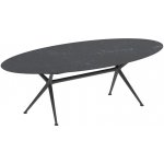 Royal Botania Jídelní stůl Exes, 220x120x75 cm, rám hliník anthracite, deska keramika černá – Hledejceny.cz