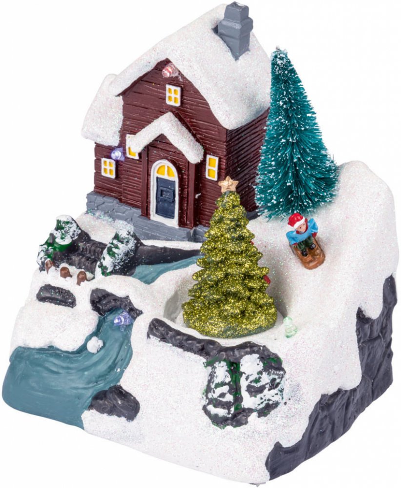 Livarno Home Vánoční LED vesnička (dům s vánočním stromečkem) – Zboží Dáma