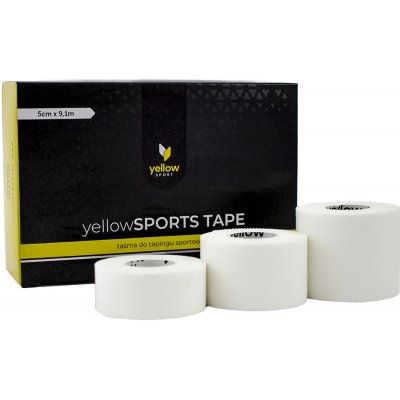 Zarys lnternational Group yellowSPORTS TAPE páska pro sportovní tejping bílá 5cm x 9,1m 6 ks – Zboží Mobilmania