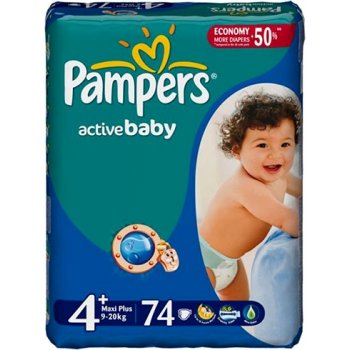 Pampers Active 4+ 74 ks