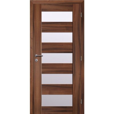 Solodoor 75 x 198,5 cm pravé ořech královský prosklené 490400000811 – Zbozi.Blesk.cz