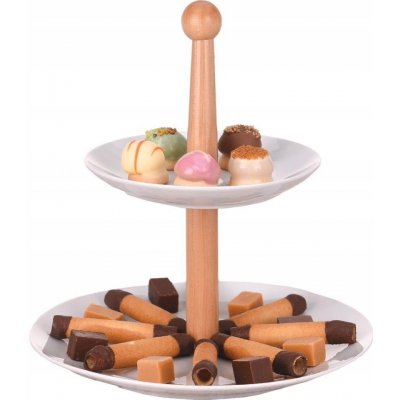 Etažér na cukroví porcelánový 2 patra – Zboží Dáma