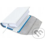 Variabilní kožený obal na knihu se záložkou kůže bílá vzorovaná – Zboží Dáma