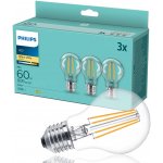 Philips klasik žárovka LED , 7W, E27, teplá bílá 3ks – Zboží Živě