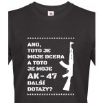 Bezvatriko Vtipné tričko pro tatínky Dcera a AK-47 černá – Hledejceny.cz