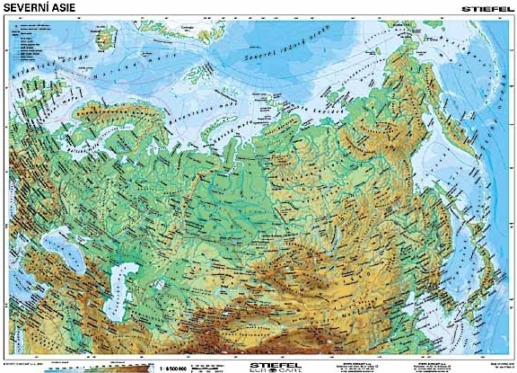 asie geografická mapa Severní Asie geografická politická mapa A3 od 65 Kč   Heureka.cz asie geografická mapa