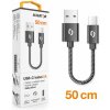 usb kabel Aligator DATKP39 datový, PREMIUM 2A, USB-C, 50cm, černý