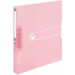 Herlitz Pořadač 2-kroužkový PP 2, 5 cm transparentní rose – Zboží Živě