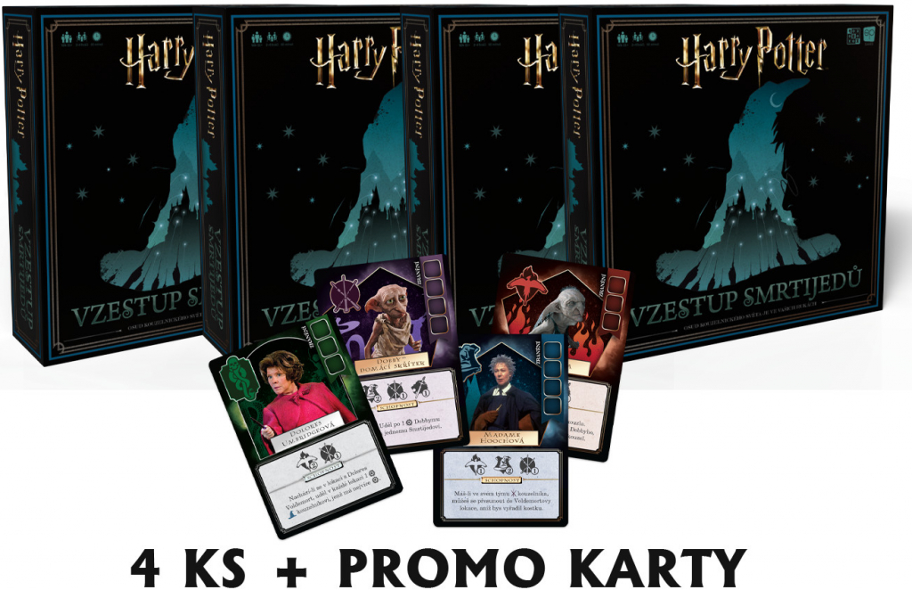 Harry Potter: Vzestup Smrtijedů 4ks + promo