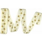 Vánoční stuha STAR CHAIN krémová 25 mm x 2 m (9,- Kč/m) – Hledejceny.cz