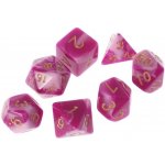 Tlama games Sada 7 dvoubarevných perleťových kostek pro RPG Barva: růžová / fuchsiová – Zboží Živě