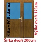 Soft Dvoukřídlé vchodové 1/2 sklo bílá 200 x 175 cm – Hledejceny.cz
