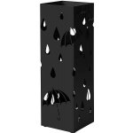 SONGMICS Stojan na deštníky čtvercový černý motiv kapky – Zboží Dáma