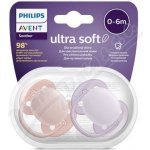 Avent SCF091/31 Dudlík Ultra Soft růžová/fialová – Zboží Dáma