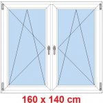 Soft Dvoukřídlé plastové okno 160x140 cm OS+OS se sloupkem – Sleviste.cz