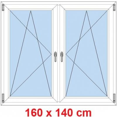 Soft Dvoukřídlé plastové okno 160x140 cm OS+OS se sloupkem – Sleviste.cz