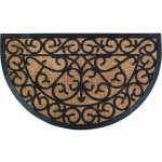 ESSCHERT DESIGN BEST FOR BOOTS půlkulatá s kokosovým vláknem a ornamenty černá 74,5 x 45 cm – Zboží Dáma