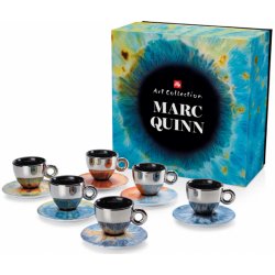 Illy MARC QUINN sada porcelánových šálků s podšálkem pro Cappuccino 6 ks x  160 ml hrnek a šálek - Nejlepší Ceny.cz