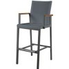 Zahradní židle a křeslo Barlow Tyrie Hliníkové barové křeslo Aura, 58x61x119 cm, rám hliník champagne, výplet textilen Titanium