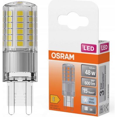 Osram LED žárovka PIN50 4,8 W G9 4000 K studeně bílá čirá – Hledejceny.cz