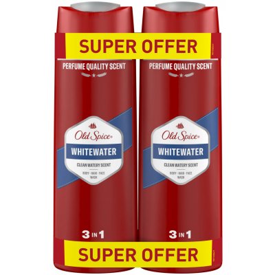 Old Spice Whitewater sprchový gel 2 x 400 ml dárková sada – Zboží Mobilmania