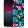 Pouzdro a kryt na mobilní telefon Sony Pouzdro Picasee silikonové Sony Xperia 10 IV 5G - Pink Monstera čiré