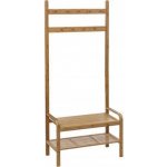 5five Simply Smart Skříňka pod umývadlo, bambusová skříňka s lamelovými dvířky v přírodní barvě dřeva – Zboží Dáma