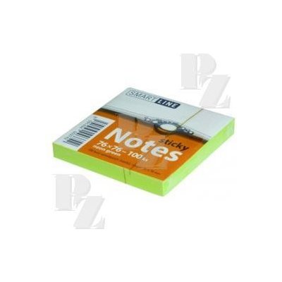 Samolepící bloček 76x76 mm 100l. neonově zelený – Hledejceny.cz