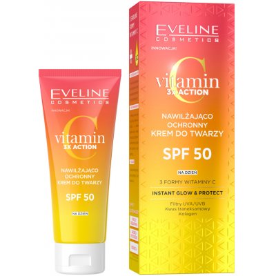 Eveline Cosmetics Vitamin C hydratační pleťový krém s SPF50 30 ml – Zboží Mobilmania