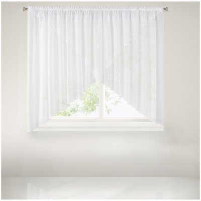 Záclona dekorační v bílé barvě biela Šírka 400 cm | Dĺžka 145 cm – Zboží Mobilmania