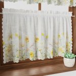 Dekorační krátká jarní vitrážová záclona do kuchyně POLANA 100x40 cm MyBestHome – Hledejceny.cz