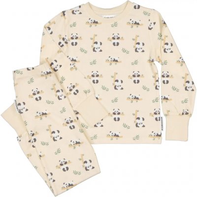 Bambusové dětské rostoucí pyžamo overal Beige panda Geggamoja – Zboží Dáma