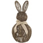 Stojící proutěná dekorace králík s mašlí Rabbit - 23*43 cm - Chic Antique – Hledejceny.cz
