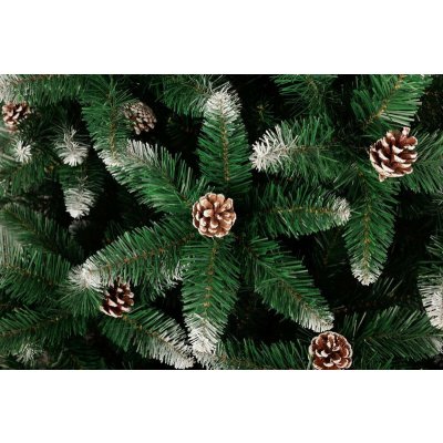 Stromček MagicHome Vianoce Albero, jedľa, zasnežené konce, so šiškami, 200 cm – Hledejceny.cz