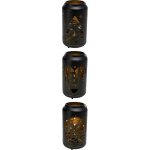 Koopman Vánoční LED lucerna železná, černo-zlatá, různé druhy, pr. 12 x 23 cm – Hledejceny.cz