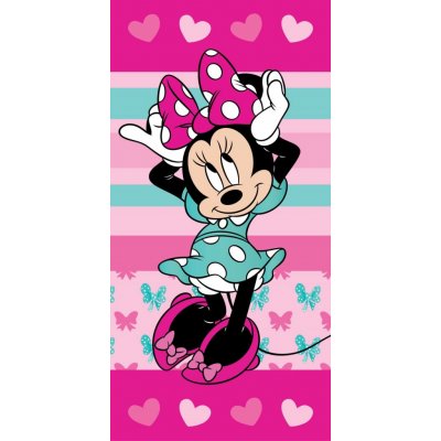 Jerry Fabrics osuška Minnie Hearts 04 70 x 140 cm – Zboží Mobilmania