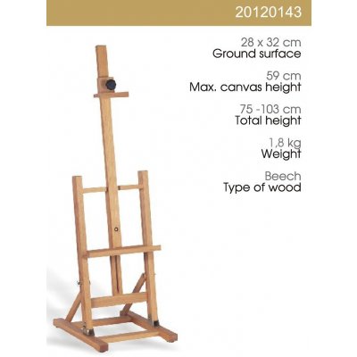 Stolní malířský stojan Ibiza 103cm olejovaný – Zboží Dáma