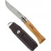 Nůž Opinel VR N°08 Inox 8,5 cm+kožené pouzdro