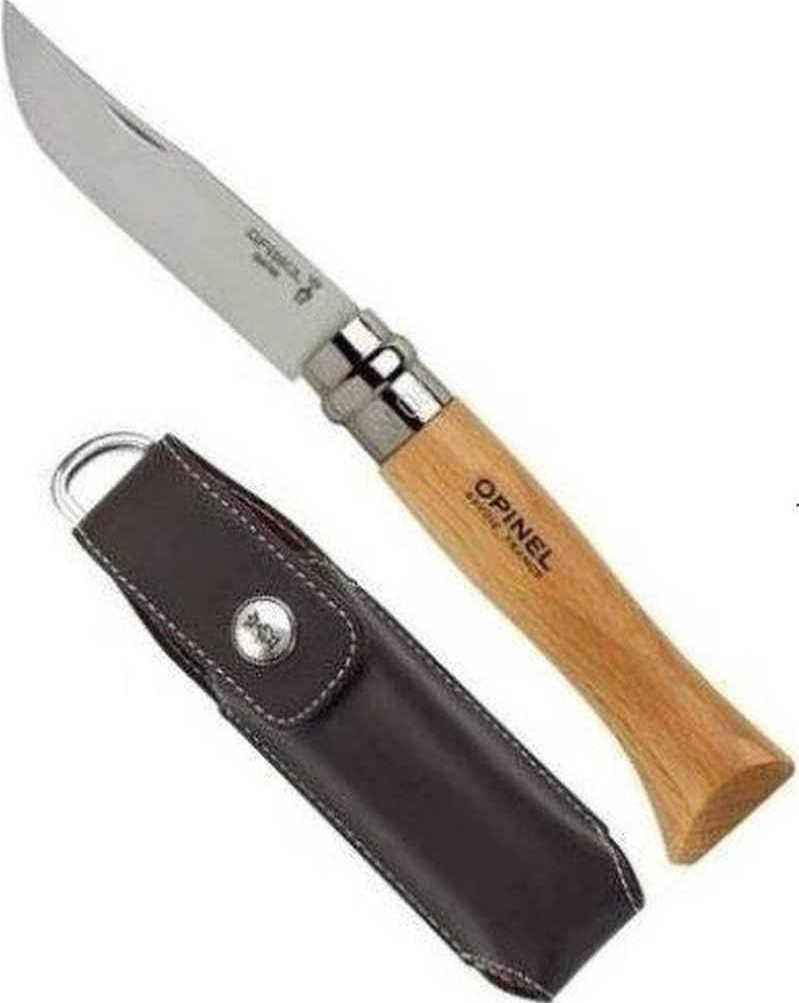 Opinel VR N°08 Inox 8,5 cm+kožené pouzdro