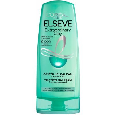 L'Oréal Elvive Extraordinary Clay Čistící balzám pro mastné vlasy 400 ml – Zboží Mobilmania