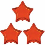 FLEXMETAL Balón foliový 45 cm Hvězda oranžová – Zboží Dáma