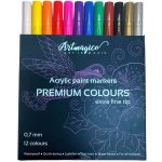 Artmagico akrylové fixy extra jemný hrot 0.7 mm 12 barev – Hledejceny.cz